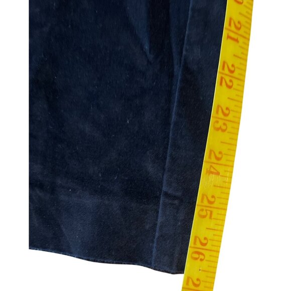 Aritzia Babaton Nigel Velvet Pants Navy High Waist Straight Leg Size 0 - Picture 7 of 10